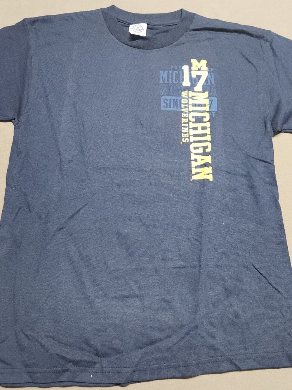Delta Pro Weight Michigan Wolverines Youth Xl T Shirt Blue Graphic Tee 138